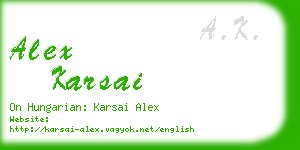 alex karsai business card